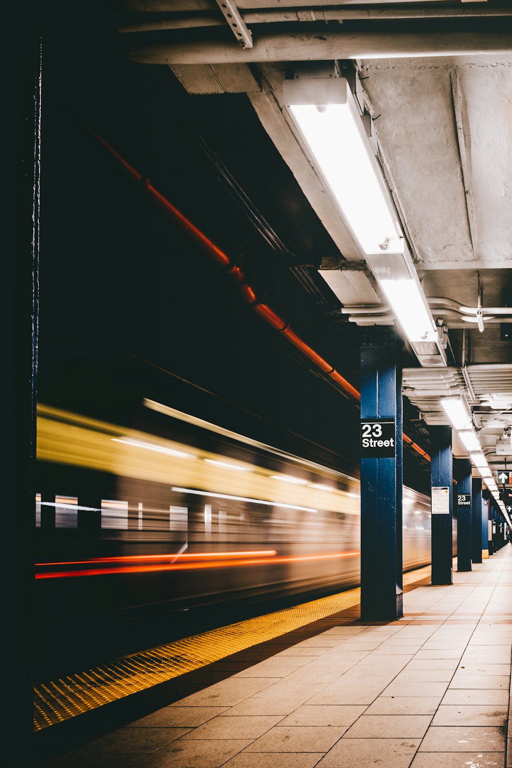 Metro train at a platform