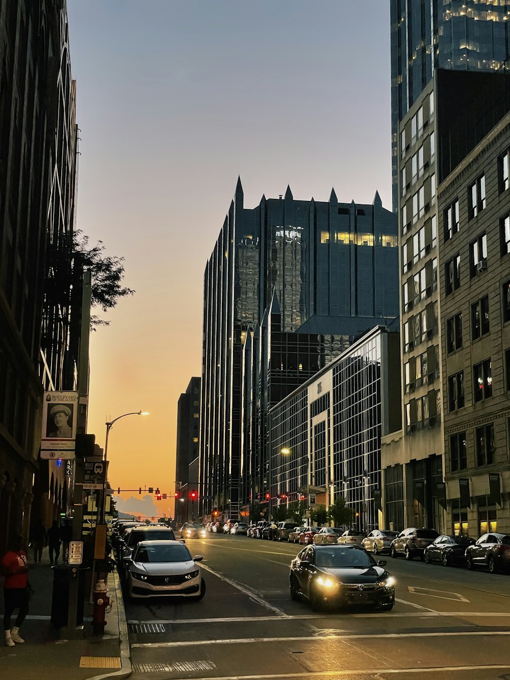 City at dusk